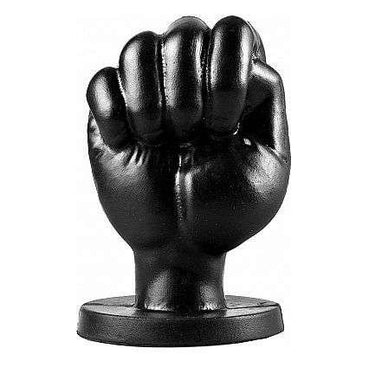 Plug Anale Fisting All Black a Forma di Pugno Impermeabile 13 cm
